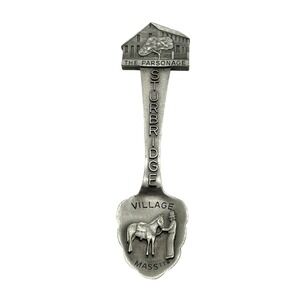 VINTAGE MASS Old Sturbridge Village Souvenir Collector Spoon Parsonage Pewter